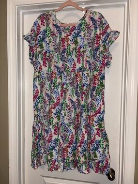 Chic Soul Multicolor Floral Print Tiered Dress